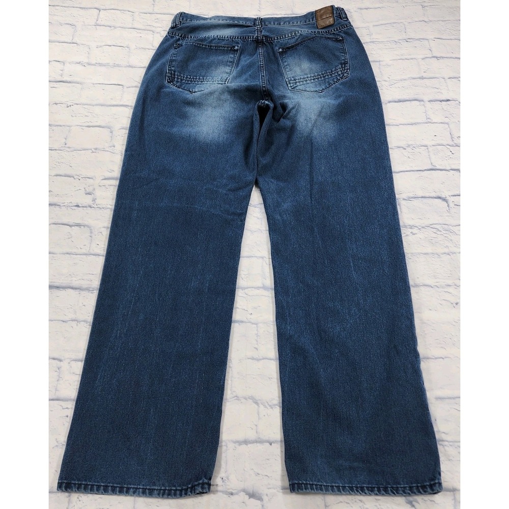 Sean John Jeans MENS 38X33 Tall Blue Baggy Wide Leg Hip Hop Skater VINTAGE Y2K - Picture 6 of 11